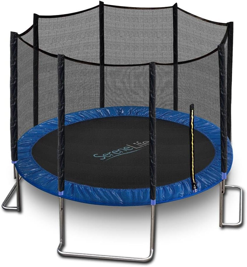 ASTM Approved Trampoline with Net Enclosure – Stable, Strong Kids and Adult Trampoline with Net – Outdoor Trampoline for Kids, Teens and Adults – Reinforced Kids, Blue,