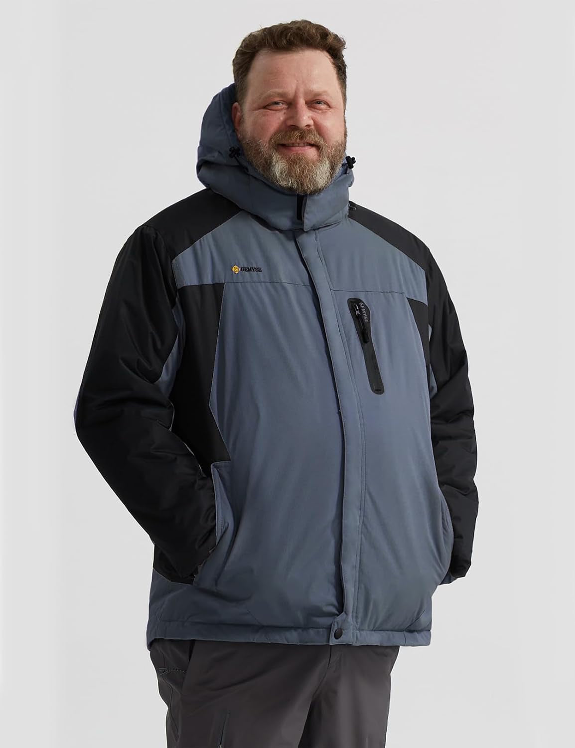 Men'S Mountain Waterproof Ski Snow Jacket Winter Windproof Rain Jacket