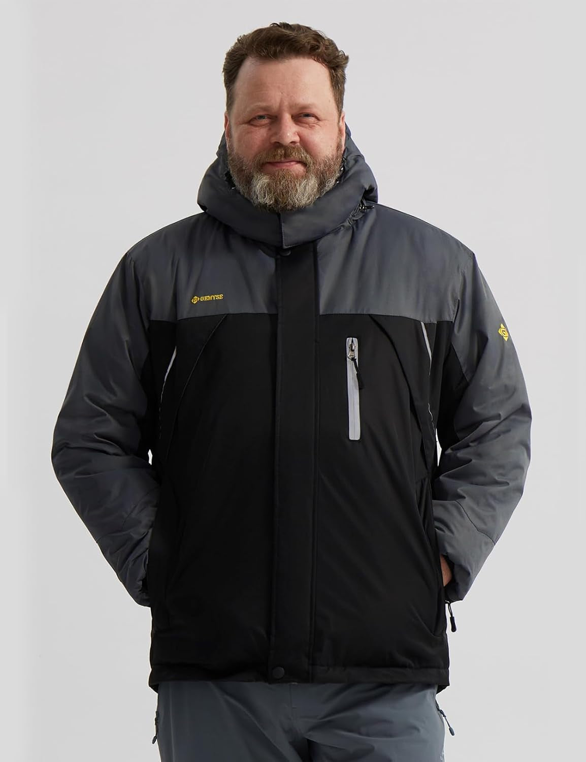 Men'S Mountain Waterproof Ski Snow Jacket Winter Windproof Rain Jacket