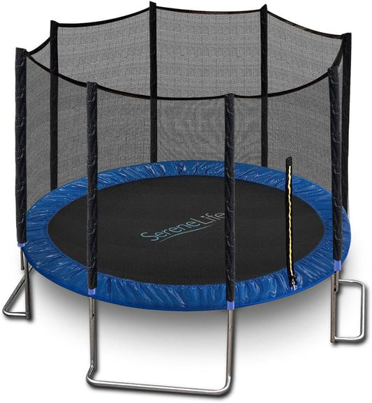ASTM Approved Trampoline with Net Enclosure – Stable, Strong Kids and Adult Trampoline with Net – Outdoor Trampoline for Kids, Teens and Adults – Reinforced Kids, Blue,